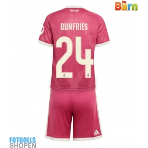 Billiga Real Madrid Denzel Dumfries #24 Tredjeställ Barn 2026-27 Kortärmad (+ Korta byxor)